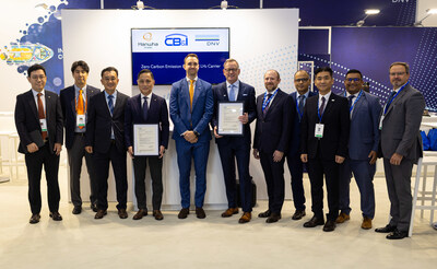 Executives from C&I and Hanwha Ocean are presented Approval in Principal from DNV. Executives from C&I and Hanwha Ocean are presented Approval in Principal from DNV.